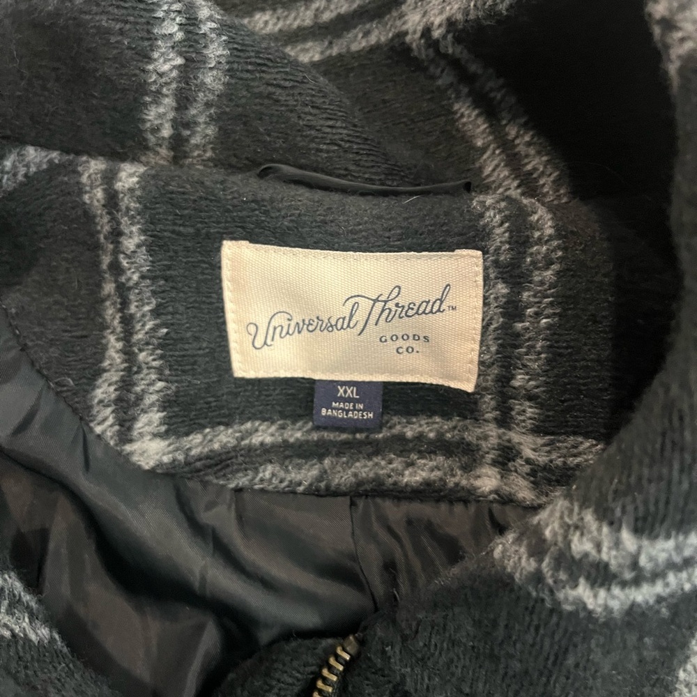 Universal Thread Black and Gray Checkered Jacket - image 3